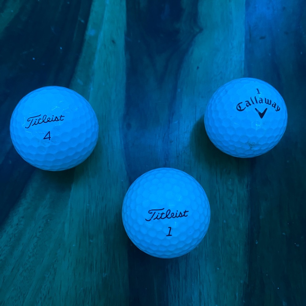 Titleist and Callaway White Golf Balls - Set of 3